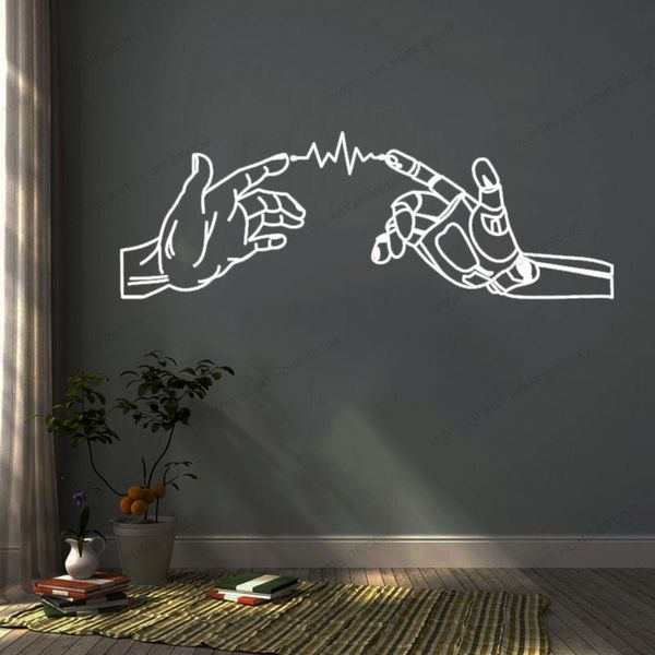 wall stickers robot human hands mechanical cyber technology decal classroom office interior decor window mural cx750
wall stickers robot human hands mechanical cyber technology decal classroom office interior decor window mural cx750