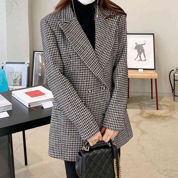 arrival fashions ol professional women's temperament double-breasted jacket houndstooth thick coat, Black;brown
arrival fashions ol professional women's temperament double-breasted jacket houndstooth thick coat, Black;brown