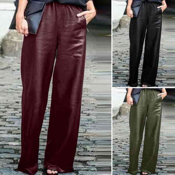 zanzea womens wide leg pants fashion pu leather trousers casual long pantalon female elastic waist black turnip oversized, Black;white
zanzea womens wide leg pants fashion pu leather trousers casual long pantalon female elastic waist black turnip oversized, Black;white