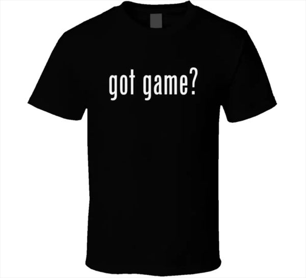 got game tee sports basketball video tv team short sleeve t-shirts gift new, White;black
got game tee sports basketball video tv team short sleeve t-shirts gift new, White;black