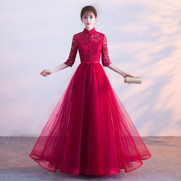 vintage mandarin collar women qipao skirt elegant bridesmaid wedding party mesh cheongsam chinese dresses gown vestidos de festa ethnic clot, Red
vintage mandarin collar women qipao skirt elegant bridesmaid wedding party mesh cheongsam chinese dresses gown vestidos de festa ethnic clot, Red