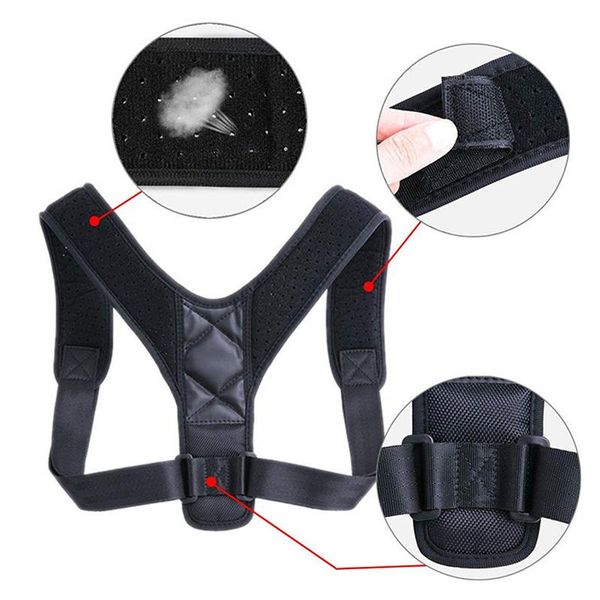 back support adjustable shoulder posture corrector belt reshape your body clavicle spine neck brace, Black;blue
back support adjustable shoulder posture corrector belt reshape your body clavicle spine neck brace, Black;blue