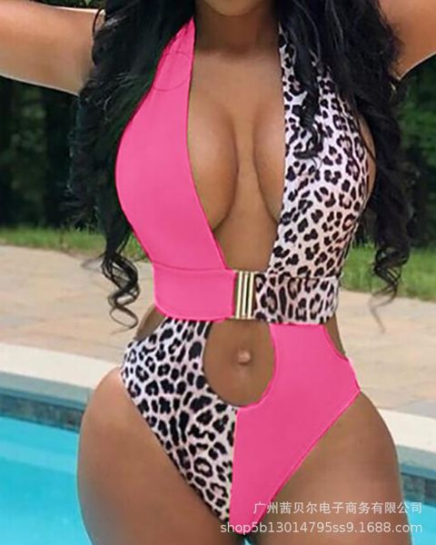 women's swimwear 2021 european and american backless print stitching solid color one-piece swimsuit, White;black
women's swimwear 2021 european and american backless print stitching solid color one-piece swimsuit, White;black