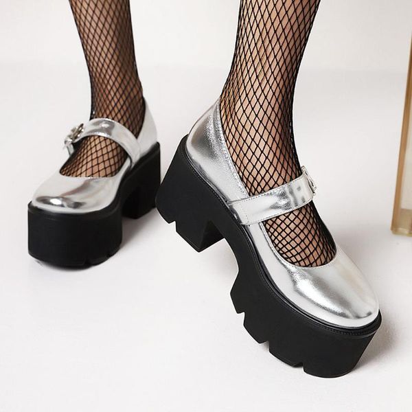 female punk thick bottom buckle pumps solid platform gothic design luxury women marry jane shoes woman dress, Black
female punk thick bottom buckle pumps solid platform gothic design luxury women marry jane shoes woman dress, Black