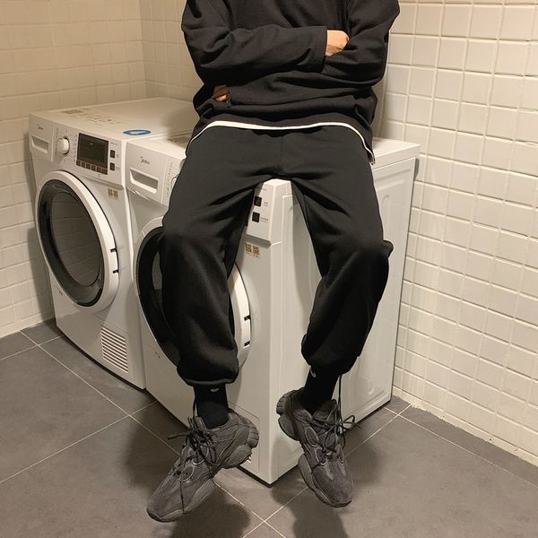 men pants solid simple loose straight elastic waist plus size 3xl thicken all-match cargo trousers hip hop streetwear sweatpants, Black
men pants solid simple loose straight elastic waist plus size 3xl thicken all-match cargo trousers hip hop streetwear sweatpants, Black