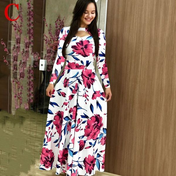women spring plus size bohemian long sleeve maxi dress polka dot floral flower print slim elegant boho party vintage 210520, Black;gray
women spring plus size bohemian long sleeve maxi dress polka dot floral flower print slim elegant boho party vintage 210520, Black;gray