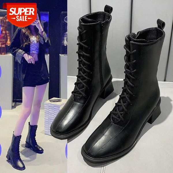 ins net red martin boots women's autumn thick heel versatile lace up thin fashion short #cg2e, Black
ins net red martin boots women's autumn thick heel versatile lace up thin fashion short #cg2e, Black