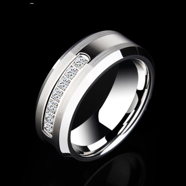 wedding rings arrival men's fashion jewelry 8mm tungsten with shiny seven cz stones by cnc inlay size 7-13, Slivery;golden
wedding rings arrival men's fashion jewelry 8mm tungsten with shiny seven cz stones by cnc inlay size 7-13, Slivery;golden