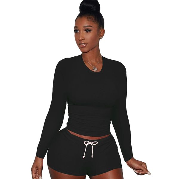 fall co ord set women tracksuit 2 piece set solid short sport casual biker shorts set crop two piece outfits chandal mujer, Black;white
fall co ord set women tracksuit 2 piece set solid short sport casual biker shorts set crop two piece outfits chandal mujer, Black;white