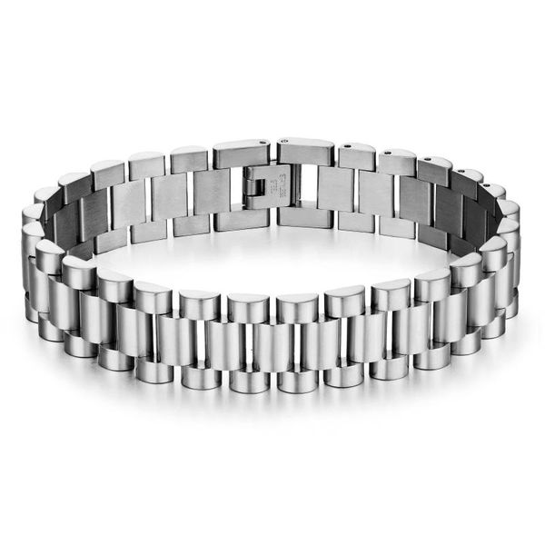 link, chain luxury 15mm charm link bracelets for men women stainless steel jewelry wedding party wristband bangles gift, Black
link, chain luxury 15mm charm link bracelets for men women stainless steel jewelry wedding party wristband bangles gift, Black
