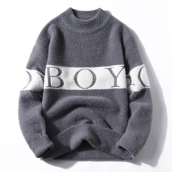 men's sweaters spring and autumn half high collar mink sweater bottomed shirt trend plush thickened warm, White;black
men's sweaters spring and autumn half high collar mink sweater bottomed shirt trend plush thickened warm, White;black