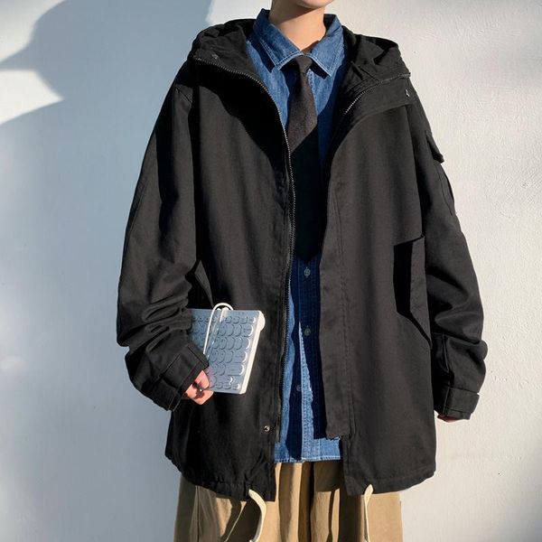 men's jackets jacket 2021 spring autumn loose solid color hooded casual large size m-5xl youth men clothing coat, Black;brown
men's jackets jacket 2021 spring autumn loose solid color hooded casual large size m-5xl youth men clothing coat, Black;brown
