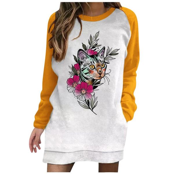 women's hoodies & sweatshirts cartoon flower cat printed dresses for women 2021 ladies long sleeve mini dress autumn o-neck sundress wi, Black
women's hoodies & sweatshirts cartoon flower cat printed dresses for women 2021 ladies long sleeve mini dress autumn o-neck sundress wi, Black