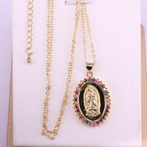 pendant necklaces 6pcs, gold color multi-color crystal zirconia virgin jesus cz micro pave religious jewelry necklace, Silver
pendant necklaces 6pcs, gold color multi-color crystal zirconia virgin jesus cz micro pave religious jewelry necklace, Silver