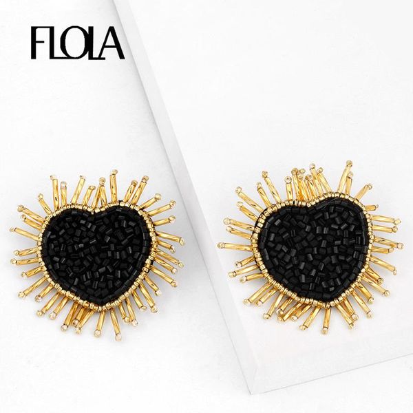 stud flola boho beaded heart earrings for women exaggerated big black tassel bohemia jewelry looorbellen erss73, Golden;silver
stud flola boho beaded heart earrings for women exaggerated big black tassel bohemia jewelry looorbellen erss73, Golden;silver
