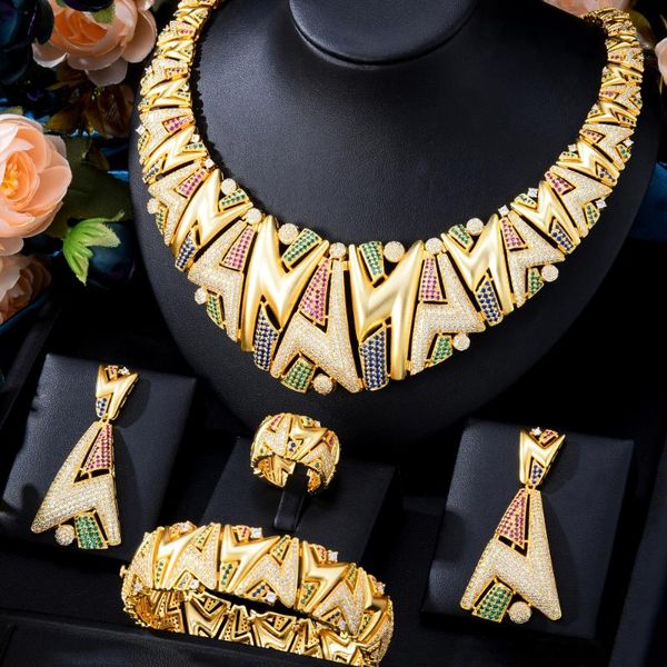 Earrings & Necklace Missvikki Luxury African Gold 4pcs Jewelry Sets Nigerian Wedding DUBAI Beads Bridal Bangle Ring, Silver
Earrings & Necklace Missvikki Luxury African Gold 4pcs Jewelry Sets Nigerian Wedding DUBAI Beads Bridal Bangle Ring, Silver