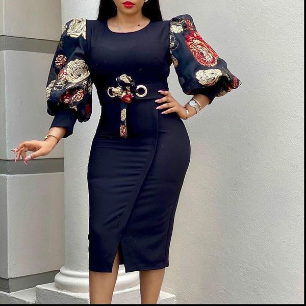 bodycon plus size club women dress outfits elegant office work lantern long sleeve african womens, Black;gray
bodycon plus size club women dress outfits elegant office work lantern long sleeve african womens, Black;gray