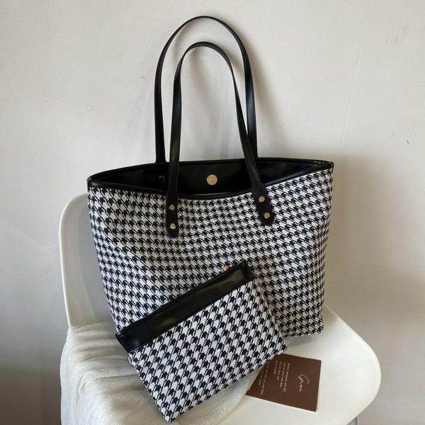 evening bags female women's bag simple fashion houndstooth ladies totes large capacity shoulder shopper for women handbags
evening bags female women's bag simple fashion houndstooth ladies totes large capacity shoulder shopper for women handbags
