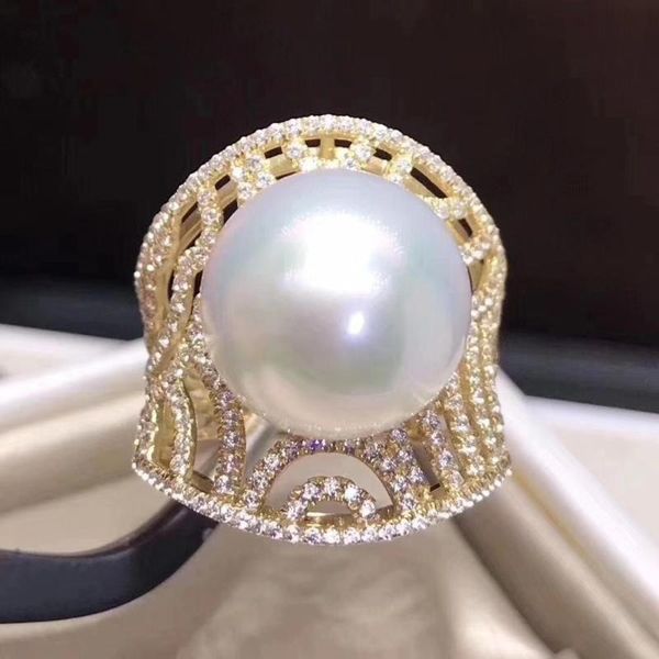 cluster rings d404 pearl ring fine jewelry solid 14k gold natural 12mm round no flaw fresh water white pearls for women, Golden;silver
cluster rings d404 pearl ring fine jewelry solid 14k gold natural 12mm round no flaw fresh water white pearls for women, Golden;silver
