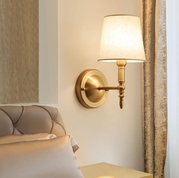 wall lamp full copper american bedroom bedside european lighting modern simple living room creative corridor
wall lamp full copper american bedroom bedside european lighting modern simple living room creative corridor