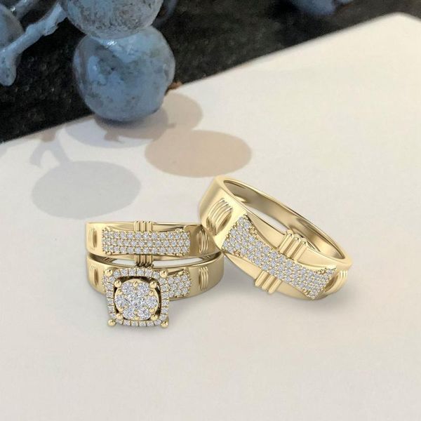 three-piece suit gold wedding diamond ring set for women gemstone fine jewelry luxury rings, Slivery;golden
three-piece suit gold wedding diamond ring set for women gemstone fine jewelry luxury rings, Slivery;golden