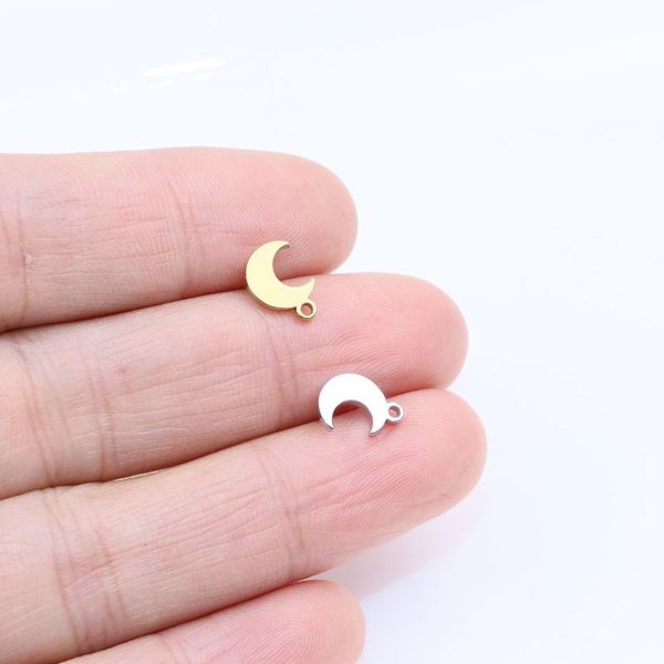 charms 10pcs 8mm wholesell stainless steel mini moon pendant girl diy necklace earrings bracelets unfading colorless 2 colors, Bronze;silver
charms 10pcs 8mm wholesell stainless steel mini moon pendant girl diy necklace earrings bracelets unfading colorless 2 colors, Bronze;silver