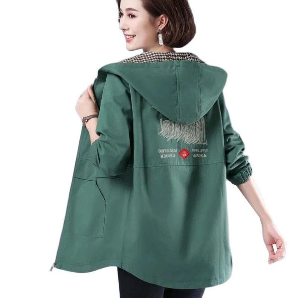 women's trench coats 2021 autumn fashion women coat mid-length casual windbreaker female lining long sleeve hooded overcoat outerwear, Tan;black
women's trench coats 2021 autumn fashion women coat mid-length casual windbreaker female lining long sleeve hooded overcoat outerwear, Tan;black