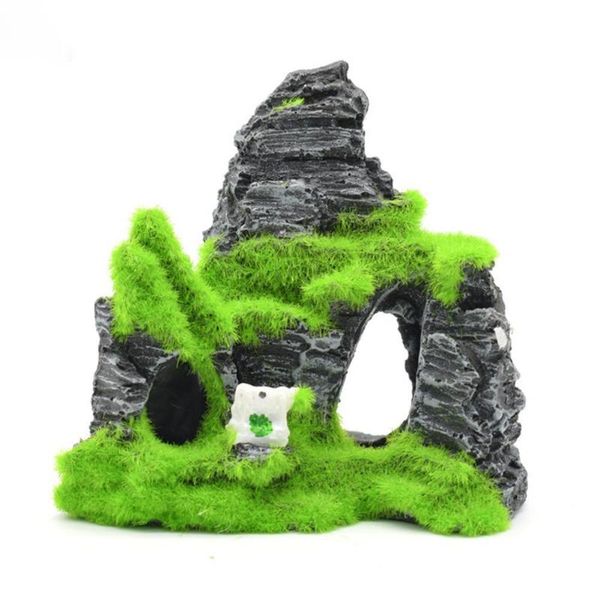 decorations artificial flocking moss rockery resin mountain decor aquarium fish bowl landscaping accessories 
decorations artificial flocking moss rockery resin mountain decor aquarium fish bowl landscaping accessories