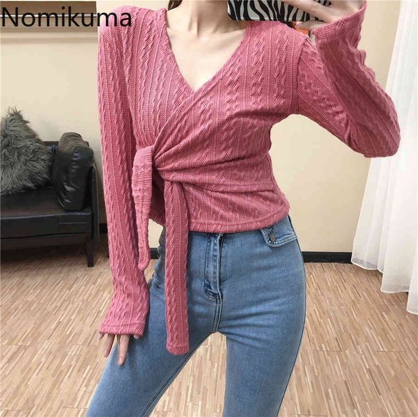 nomikuma spring new graphic tees women lace up slim waist t shirts korean solid long sleve v-neck graphic tshirt 6e876 210427, White
nomikuma spring new graphic tees women lace up slim waist t shirts korean solid long sleve v-neck graphic tshirt 6e876 210427, White