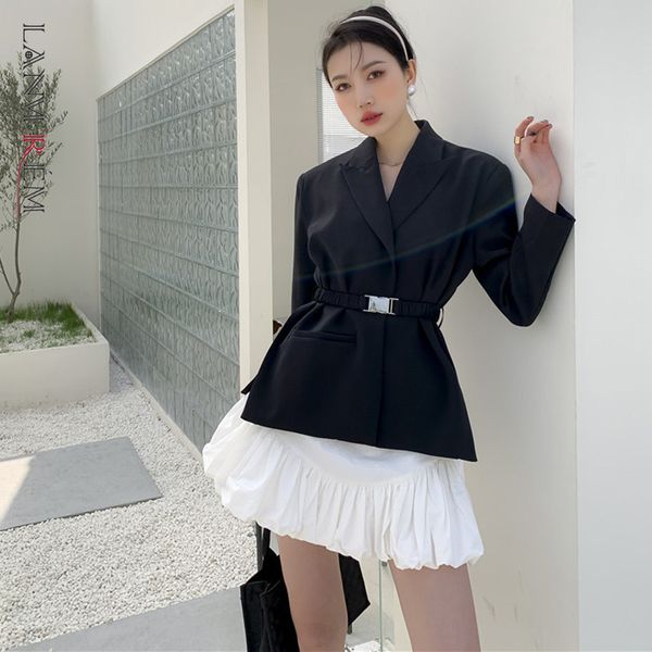 women black sashes blazer arrivals lapel long sleeve loose fit jacket fashion spring autumn 2e1626 210507, White;black
women black sashes blazer arrivals lapel long sleeve loose fit jacket fashion spring autumn 2e1626 210507, White;black