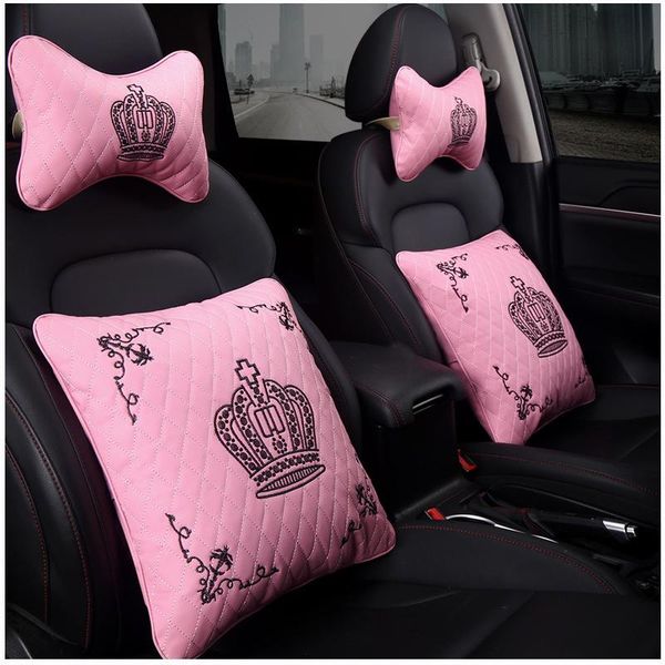 seat cushions 4pcs luxury leather crown car headrest pillow neck pillows lumbar support for office chair waist back styling
seat cushions 4pcs luxury leather crown car headrest pillow neck pillows lumbar support for office chair waist back styling