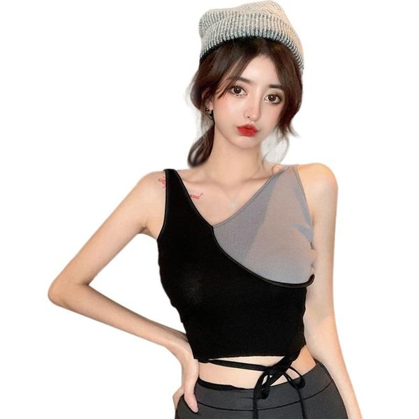 women's tanks & camis color block patchwork tank stylish ladies fashion sleeveless slim chic wild exposed navel vest, White
women's tanks & camis color block patchwork tank stylish ladies fashion sleeveless slim chic wild exposed navel vest, White