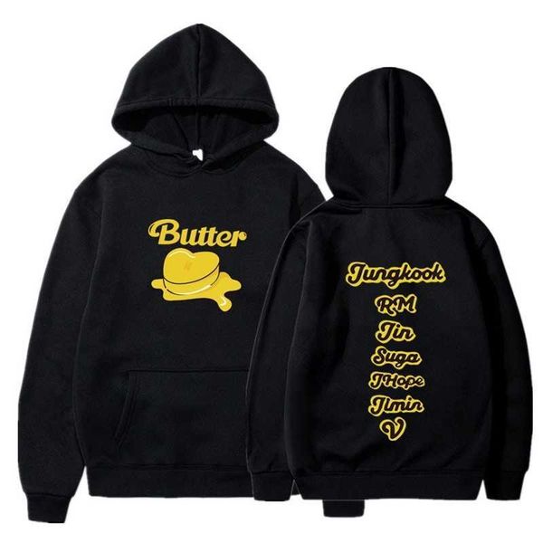 New BTS butter printed hooded sweater for men women in autumn and winter of 2021, Orange
New BTS butter printed hooded sweater for men women in autumn and winter of 2021, Orange