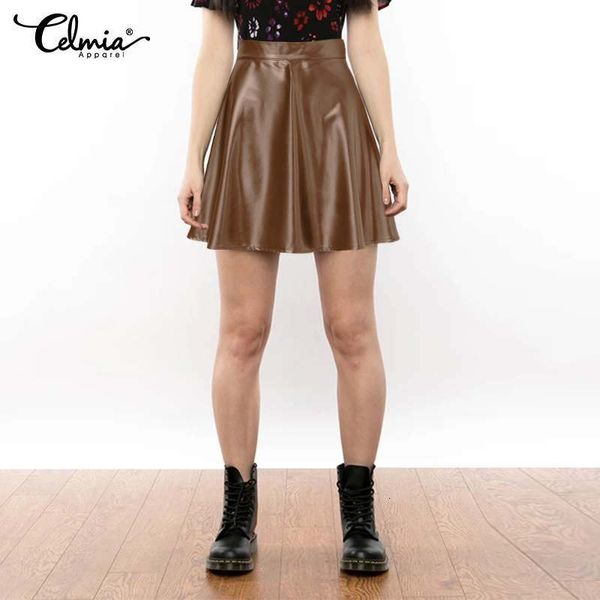 skirt celmia women 2021 spring pu leather elegant office lady mini skirts fashion high waist party skirt solid ol femme s-5xl, Black
skirt celmia women 2021 spring pu leather elegant office lady mini skirts fashion high waist party skirt solid ol femme s-5xl, Black