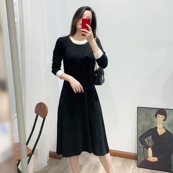 casual dresses women dress french neckline beaded knit fall and winter waist sweet little black, Black;gray
casual dresses women dress french neckline beaded knit fall and winter waist sweet little black, Black;gray