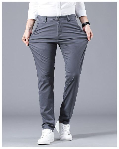men's pants summer casual straight cotton slim thin trend versatile business, Black
men's pants summer casual straight cotton slim thin trend versatile business, Black