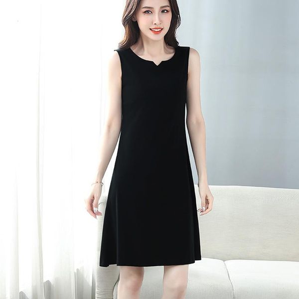 casual dresses spring summer woman cotton soft sleeveless dress satin camisole elastic female home beach, Black;gray
casual dresses spring summer woman cotton soft sleeveless dress satin camisole elastic female home beach, Black;gray