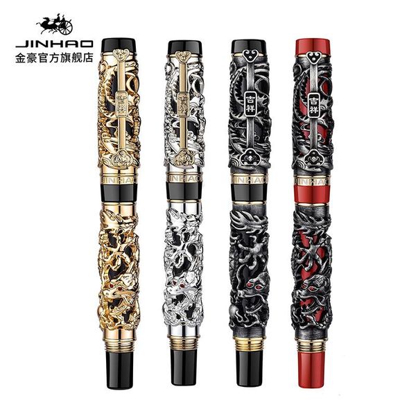 fountain pens jinhao brand the latest design dragon and phoenix golden pen selling luxury writing ,box option
fountain pens jinhao brand the latest design dragon and phoenix golden pen selling luxury writing ,box option