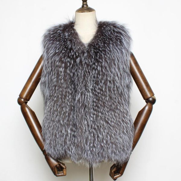 women's fur & faux style lady real silver knit vests winter women 100%natural fluffy vest fashion warm genuine coats, Black
women's fur & faux style lady real silver knit vests winter women 100%natural fluffy vest fashion warm genuine coats, Black