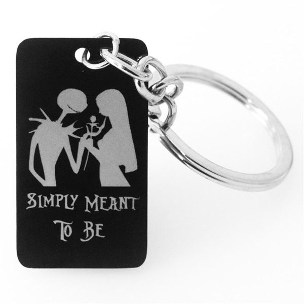 stainless steel jack and sally black keychain halloween theme men women jewelry gifts keychains, Silver
stainless steel jack and sally black keychain halloween theme men women jewelry gifts keychains, Silver