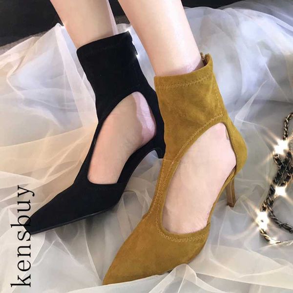 sandals fashion women pointed toe summer hollow out flock ankle boots gladiator bare instep party casual stiletto, Black
sandals fashion women pointed toe summer hollow out flock ankle boots gladiator bare instep party casual stiletto, Black