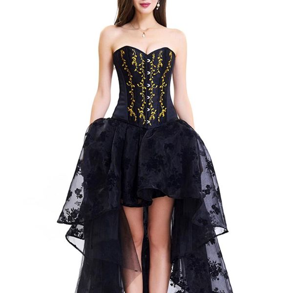 women's shapers vintage steampunk corset dress burlesque lace bustiers halloween party victorian retro gothic, Black;white
women's shapers vintage steampunk corset dress burlesque lace bustiers halloween party victorian retro gothic, Black;white