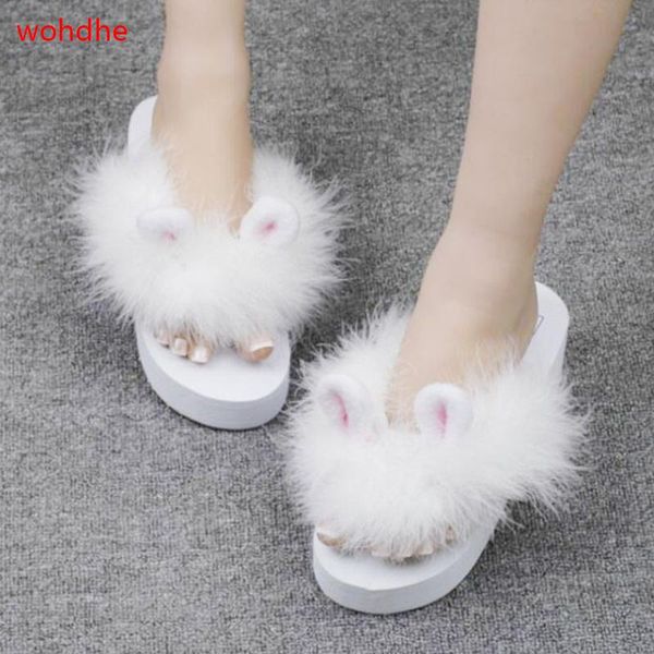 slippers wohdhe wedges furry flip flops heels platform shales women casual cute thick bottom female slates white, Black
slippers wohdhe wedges furry flip flops heels platform shales women casual cute thick bottom female slates white, Black