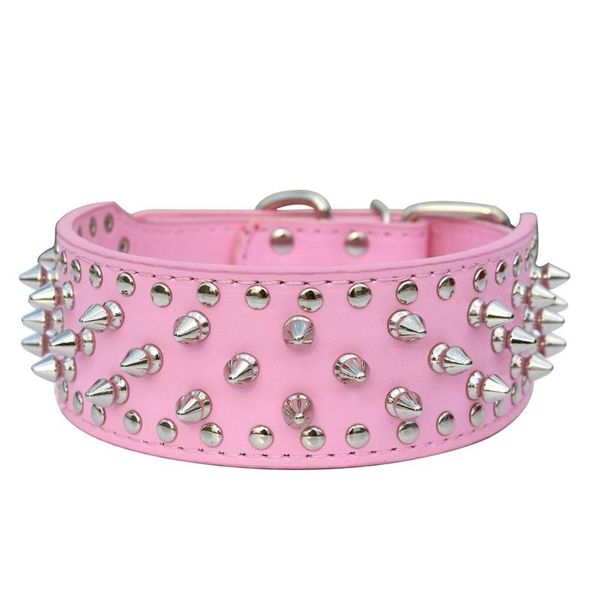 leather spiked studded dog collar 2" wide 31 spikes 52 studs-pink m collars & leashes
leather spiked studded dog collar 2" wide 31 spikes 52 studs-pink m collars & leashes