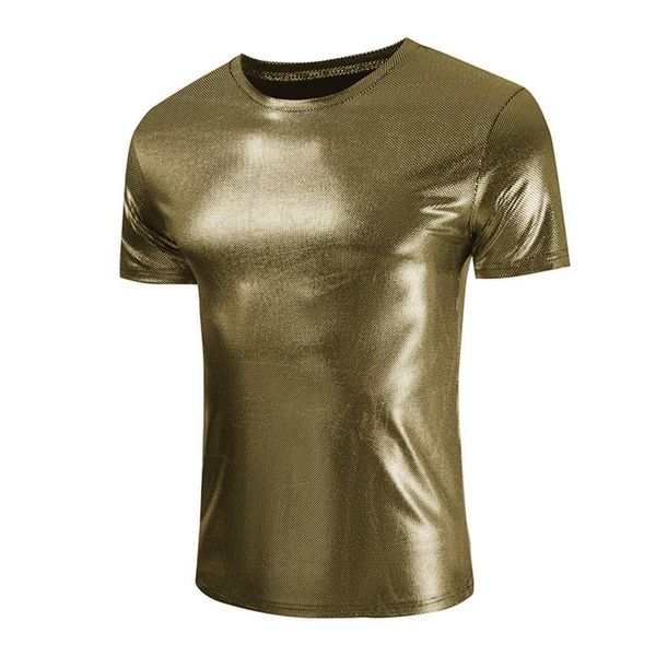 men's t-shirts shiny leather t-shirt summer mens short sleeve metallic dance shirt clubwear casual slim fit solid color arrival, White;black
men's t-shirts shiny leather t-shirt summer mens short sleeve metallic dance shirt clubwear casual slim fit solid color arrival, White;black