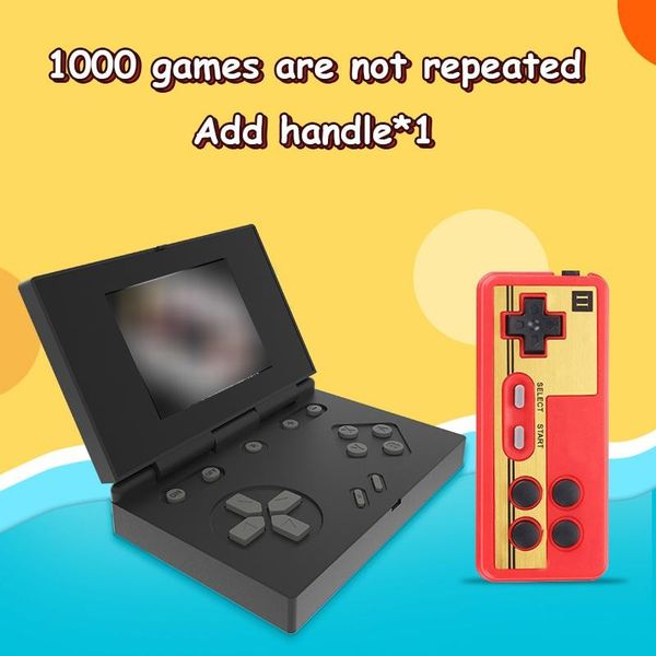 retro game console mini nes handheld fc flip 1000 models games lithium battery 800 mah 5 colors + handle portable players
retro game console mini nes handheld fc flip 1000 models games lithium battery 800 mah 5 colors + handle portable players