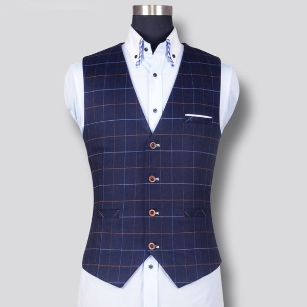 jackets fashion men's plaid formal business casual slim suit british style waistcoat wedding vest male clothing, Black;brown
jackets fashion men's plaid formal business casual slim suit british style waistcoat wedding vest male clothing, Black;brown