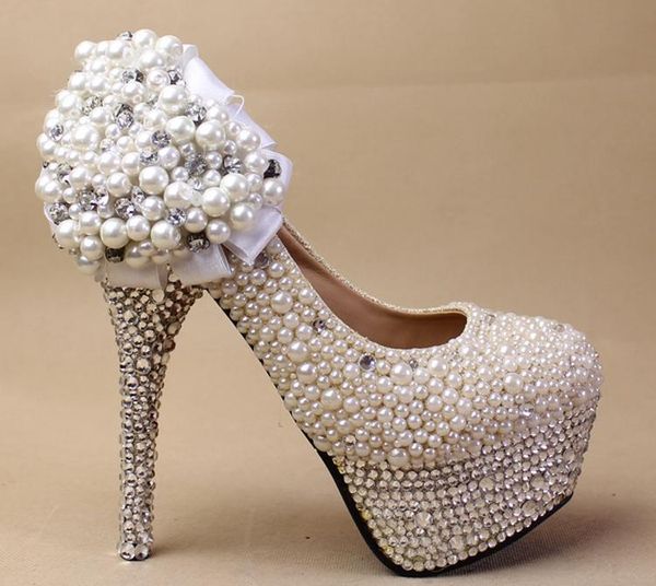 handmade imitation pearl wedding dress shoes high-heeled bridal round toe pumps formal, Black
handmade imitation pearl wedding dress shoes high-heeled bridal round toe pumps formal, Black