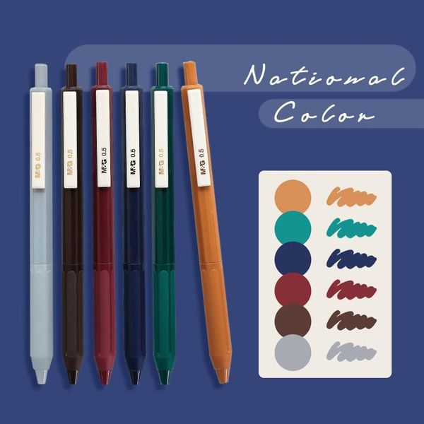 gel pens 6pcs national color ink set quick dry retro colors 0.5mm roller ball pen writing marker liner school journal a6603
gel pens 6pcs national color ink set quick dry retro colors 0.5mm roller ball pen writing marker liner school journal a6603