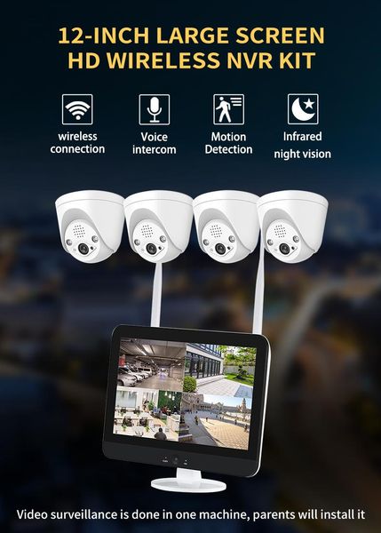 wireless camera kits original zhuhuifei host with screen 4ch 3mp security protection indoor dome cctv system
wireless camera kits original zhuhuifei host with screen 4ch 3mp security protection indoor dome cctv system